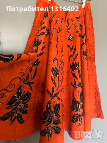 Дълга разкроена пола , размер L, снимка 3 - Поли - 41604522