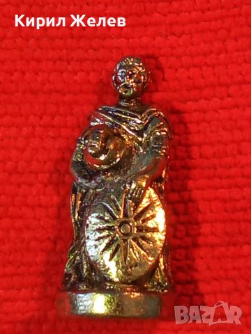 ОЛОВНО ВОЙНИЧЕ СТАРА МЕТАЛНА ФИГУРКА за ШАХ ВОИН ЧОВЕЧЕ НИКЕЛИРАНО 24403, снимка 4 - Колекции - 34561304