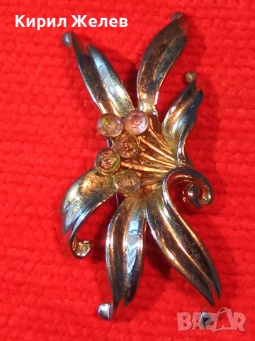 ПОСРЕБРЕНА ФЛОРАЛНА СКЪПОЦЕННА АРТ НУВО СТИЛ СТАРА БРОШКА - ЦВЕТЕ 26815, снимка 11 - Други - 34840638