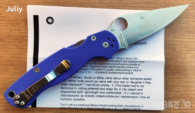 Сгъваем нож Spyderco  Paramilitary, снимка 7 - Ножове - 40377095