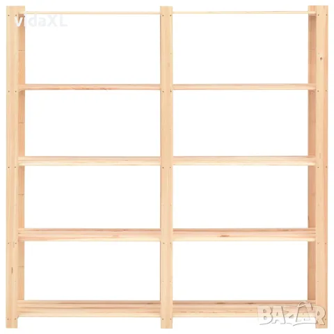 vidaXL 5-етажен стелаж, 170x38x170 см, бор масив, 500 кг, снимка 2 - Стелажи и щандове - 56146531
