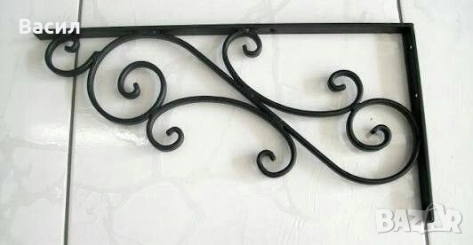 Конзоли , рафтодържачи стойки и ъгли за рафтове и етажерки от ковано желязо, снимка 5 - Други стоки за дома - 52475341