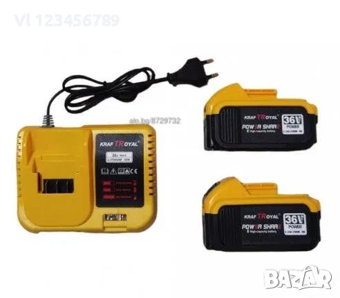 Акумулаторни ударен гайковърт и винтоверт 36V 8,0AH KRAFT ROYAL комплект, снимка 7 - Бормашини - 50748729