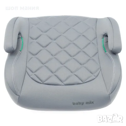 Повдигаща детска седалка за кола с ISOFIX i-Size 125–150 см – Сива, комфортна и сигурна, снимка 4 - Столчета за кола и колело - 55938905