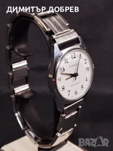 СТАР РЕТРО МЕХАНИЧЕН РЪЧЕН ЧАСОВНИК KIENZLE GERMANY, снимка 4 - Антикварни и старинни предмети - 47796774