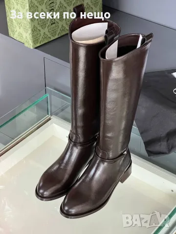 Gucci Дамски Ботуши Гучи - Черни Или Кафеви Код E168, снимка 8 - Дамски ботуши - 55840898