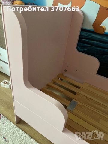 Разтегателно легло - розово BUSUNGE, снимка 3 - Мебели за детската стая - 51706419