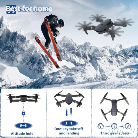 Дрон E58 с 4Kbкамера от JEAOUSM, снимка 3 - Дронове и аксесоари - 49240357