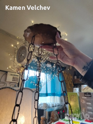 Стар полилей от кована мед..., снимка 3 - Антикварни и старинни предмети - 52439027