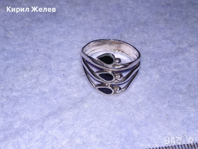 АЖУРЕН ЕМАЙЛИРАН ФЕШЪН СРЕБЪРЕН ПРЪСТЕН СРЕБРО 925 ДИЗАЙНЕРСКО АРТ БИЖУ 38436, снимка 3 - Пръстени - 41388974
