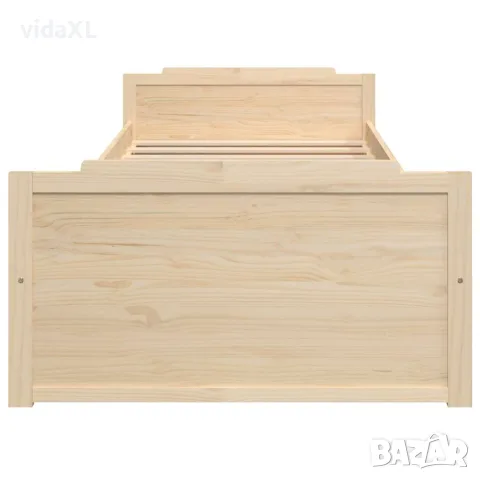 vidaXL Рамка за легло с чекмеджета, бор масив, 90х200 см, снимка 4 - Спални и легла - 56146842