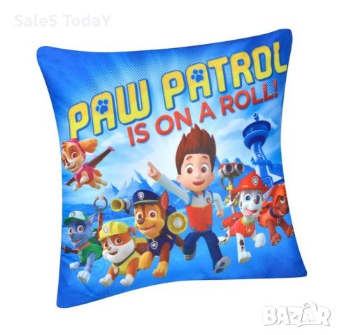  Възглавница, Детска с Paw Patrol, Декоративна, двулицева,30x30см , снимка 1 - Спално бельо и завивки - 42610190