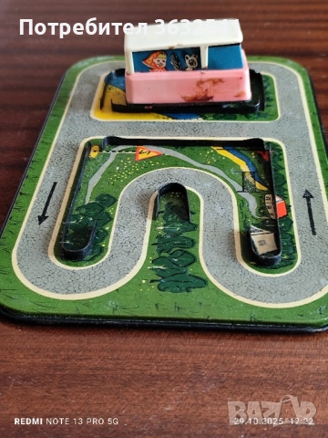 Продавам механична играчка влакче с писта. Произведено в СССР., снимка 4 - Колекции - 52222317