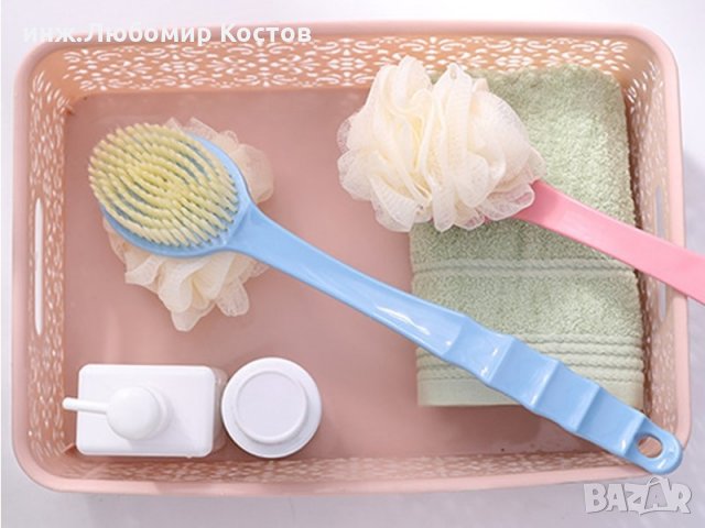 Четка за тяло с дълга дръжка за  Вана и душ.  Ново