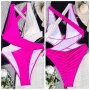 Дамски двуцветен бански костюм от една част, 5цвята, снимка 14