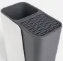 Поставка за ножове и кухненски прибори с 3 отделения бяло/сива, 25x9.5x22cm, снимка 1
