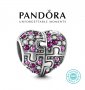 Талисман Пандора сребро 925 Pandora Puzzle Heart Charm. Колекция Amélie, снимка 1 - Гривни - 39106913