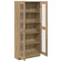 vidaXL Библиотека, дъб артизан, 82,5x30,5x185 см, инженерно дърво, снимка 8