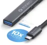 Sonero S-UH110-001 USB хъб, 4 порта, 1x USB 3.2 с 5 GB/s, 3X USB 2.0 с 480 MB/s, USB-C щепсел, снимка 4