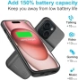 Нов Калъф батерия 7000mAh за iPhone 15 6.1" + протектор, черен кейс Айфон, снимка 3