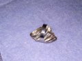 ПРЕКРАСЕН РЪЧНО ОРНАМЕНТИРАН СРЕБЪРЕН АРТ ДЕКО ПРЪСТЕН СРЕБРО 925 с БЯЛА ПОЗЛАТА 34498, снимка 9