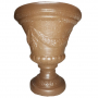 Антична кашпа – саксия от бетон - кафяв цвят, снимка 1 - Саксии и кашпи - 36193700