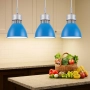 8бр/ LED висяща лампа DL219B – 30W топла светлина за плотове, острови и витрини (Ø250×H280 мм, синя), снимка 4