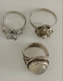 Старо сребро, сребърни пръстени и гривна по 8 лв за 1 грам., снимка 1