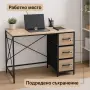 ️ Индустриално бюро с 3 текстилни чекмеджета, снимка 4