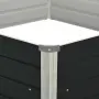 vidaXL Повдигната леха, антрацит, 129x129x45 см, поцинкована стомана, снимка 3