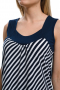 Нова дамска елегантна моряшка блуза без ръкави на тънко райе, снимка 2