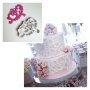цвете орнамент дантела пластмасова форма резец за сладки торта тесто фондан декор украса, снимка 1 - Форми - 44465751