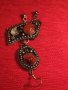 СТАРО УКРАШЕНИЕ от САЧАН с КАРНЕОЛ и КРИСТАЛ ВИСУЛКА 50141, снимка 1