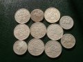 Лот стари алуминиеви френски и испански монети 