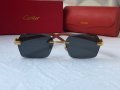 Cartier висок клас слънчеви очила Мъжки Дамски слънчеви с дървени дръжки, снимка 6