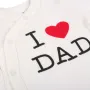 Бебешко памучно боди бяло I Love Dad 0-6M S_1183604, снимка 2