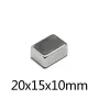 Неодимов магнит 20x15x10mm N52 1250-2000Gs 11гр правоъгълен | moqtmagazin.com, снимка 4