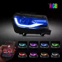 Комплект фарове с RGB дневни светлини за Chevrolet Camaro 2014 - 2015, снимка 3