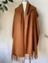 Кафяв, голям Шал от 100 % кашмир, цвят светъл карамел, снимка 6