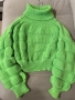 Свеж зелен пуловер one size размер 