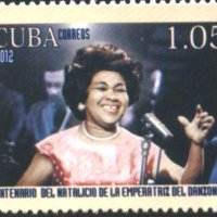 Чиста марка Паула Алварес певица 2013 от Куба, снимка 1 - Филателия - 41709158