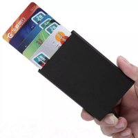 Алуминиев картодържател черен за безконтактни карти, снимка 11 - Портфейли, портмонета - 41958880