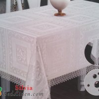 Покривки за голяма маса с дантела от лен,Тефлон, бяло,крем,бежово, снимка 11 - Покривки за маси - 42056456