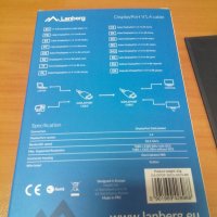 Чисто нов кабел Lanberg Displayport V1.4 Cable M-M 1mt, снимка 2 - Кабели и адаптери - 40794871
