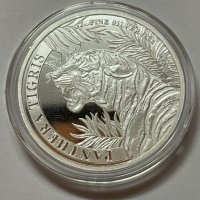 Сребърна монета Пантера Тигрис Лаос 2022 1 oz, снимка 3 - Нумизматика и бонистика - 39820746