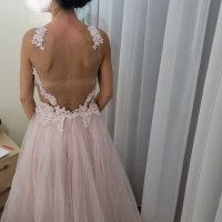 Булчинска, Сватбена, Бална рокля с 3D дантела, снимка 2 - Рокли - 38618150