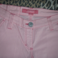 Розов втален панталон от памук тип 3/4, снимка 3 - Дънки - 36112768