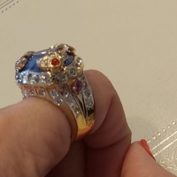 Versace-златен стар пръстен с естествени камъни, снимка 14 - Пръстени - 36039975