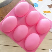 6 Елипс Овал Яйце яйца калъп силиконов молд форма гипс сапун , снимка 1 - Форми - 36308101