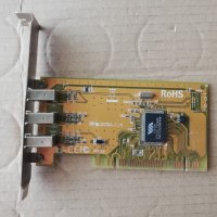 PCI 3-Port 1394 FireWire Adapter Card Q-TEC 510F VER:4.6, снимка 1 - Мрежови адаптери - 42711942